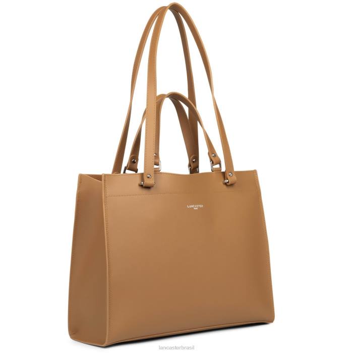 mulheres Lancaster Paris camelo em champanhe bolsa tote pur & element city RBF44518