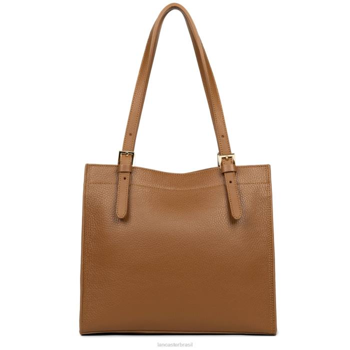 mulheres Lancaster Paris camelo em laranja m tote bag foulonne duplo RBF42897