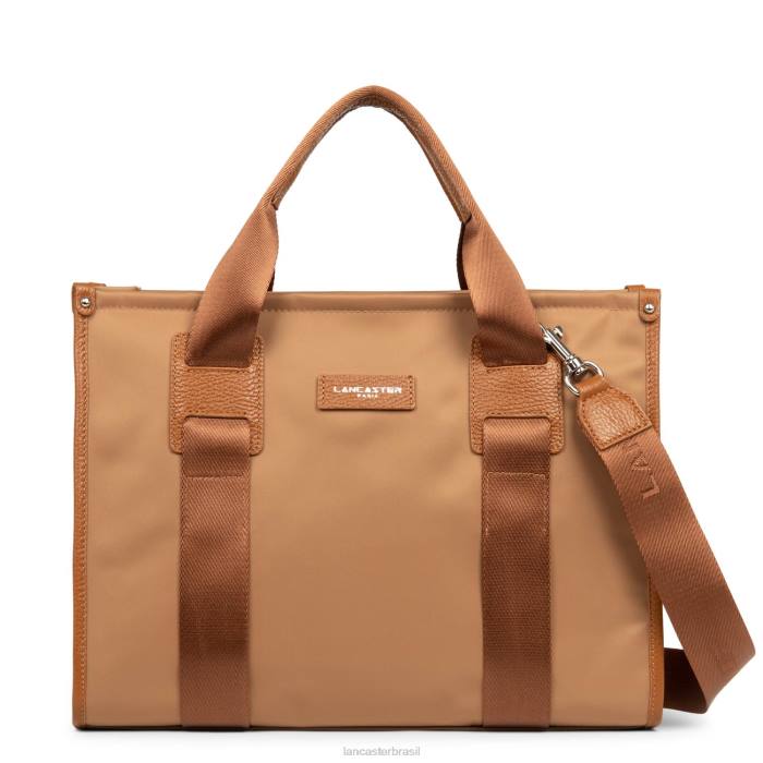 mulheres Lancaster Paris camelo m sacola faculdade básica RBF44475