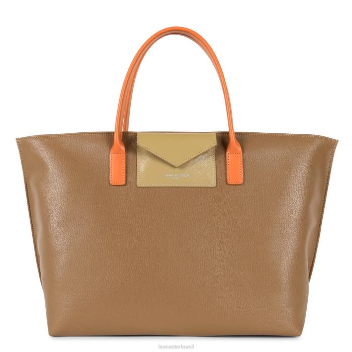 mulheres Lancaster Paris camelo-natureza-laranja bolsa grande maia RBF4749