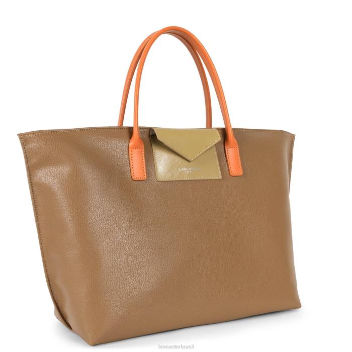 mulheres Lancaster Paris camelo-natureza-laranja bolsa grande maia RBF4749