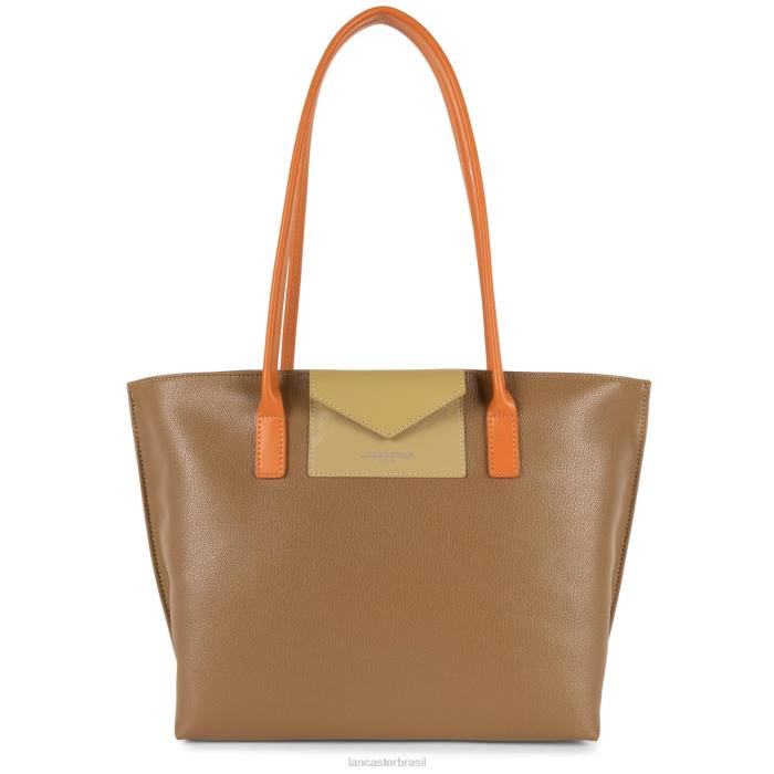 mulheres Lancaster Paris camelo-natureza-laranja bolsa tote maya RBF42834