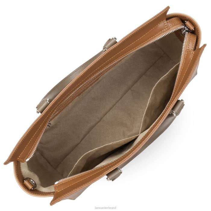 mulheres Lancaster Paris camelo-nu-vison bolsa tote saffiano intemporel RBF43629