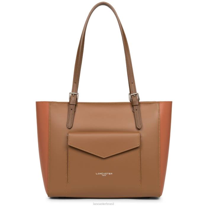 mulheres Lancaster Paris camelo-potiron-vison bolsa lisa RBF43554