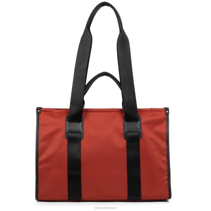 mulheres Lancaster Paris carmim bolsa grande básica faculdade RBF44478