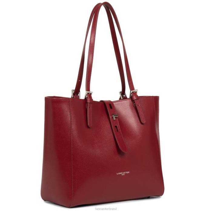 mulheres Lancaster Paris carmim bolsa tote lucertola RBF44358