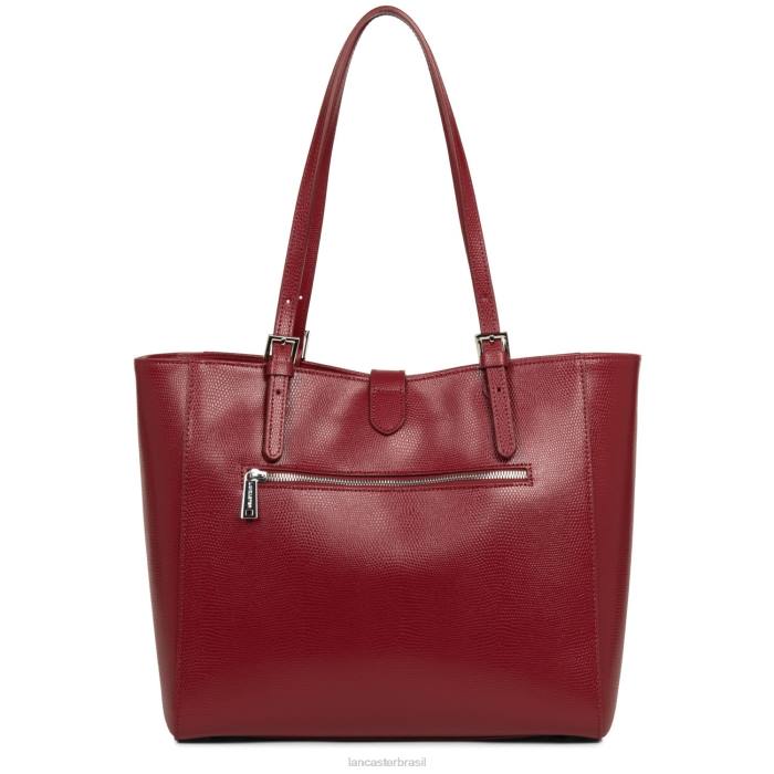mulheres Lancaster Paris carmim bolsa tote lucertola RBF44358