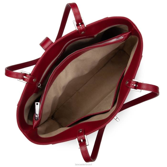 mulheres Lancaster Paris carmim bolsa tote lucertola RBF44358