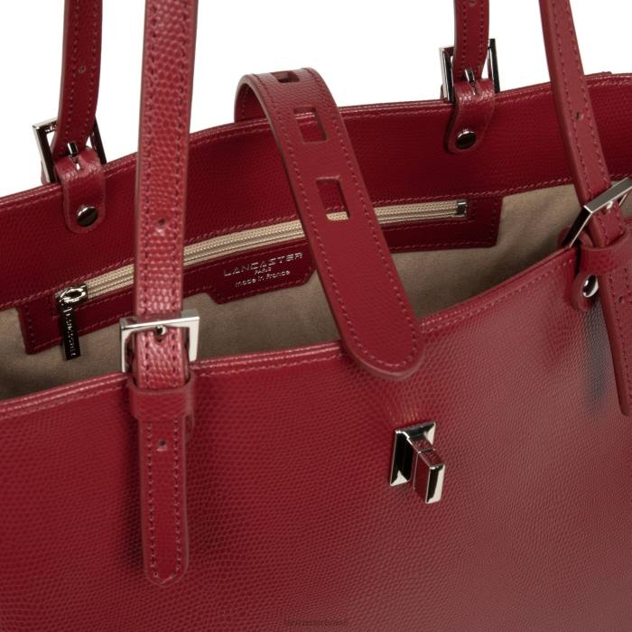 mulheres Lancaster Paris carmim bolsa tote lucertola RBF44358