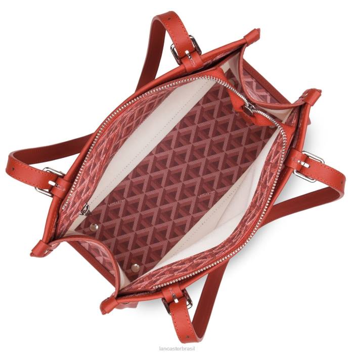 mulheres Lancaster Paris carmim ícone de bolsa pequena RBF44359