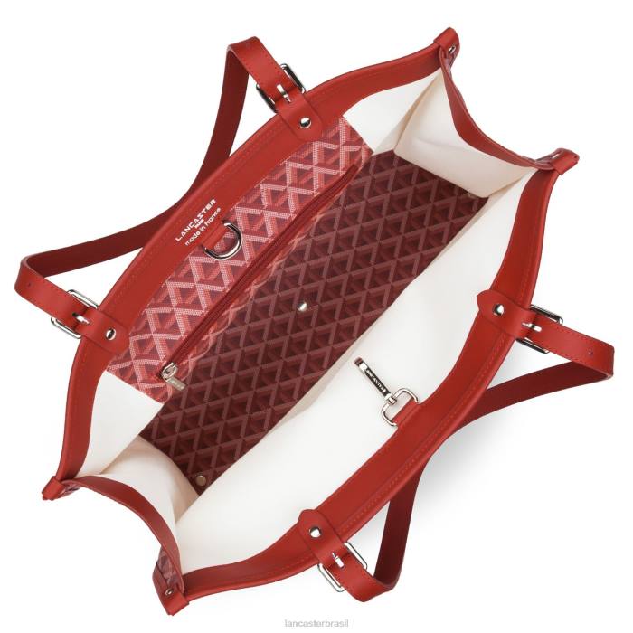 mulheres Lancaster Paris carmim ícone de sacola grande RBF43879