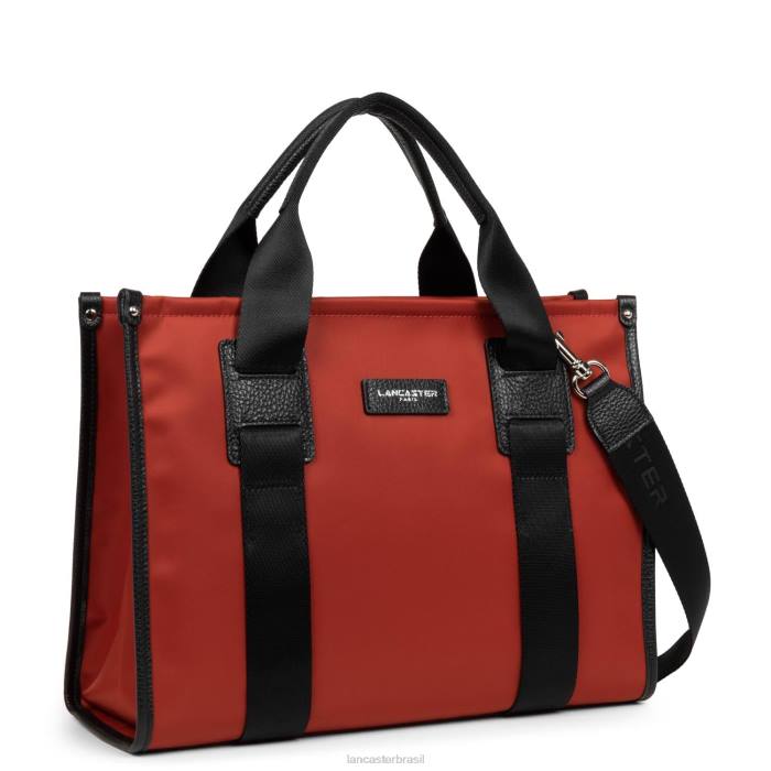 mulheres Lancaster Paris carmim m sacola faculdade básica RBF44469