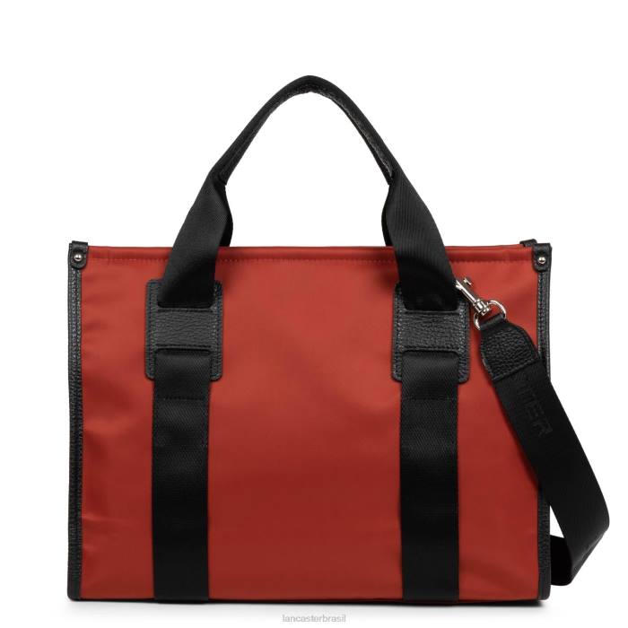 mulheres Lancaster Paris carmim m sacola faculdade básica RBF44469