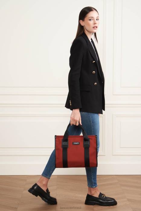 mulheres Lancaster Paris carmim m sacola faculdade básica RBF44469