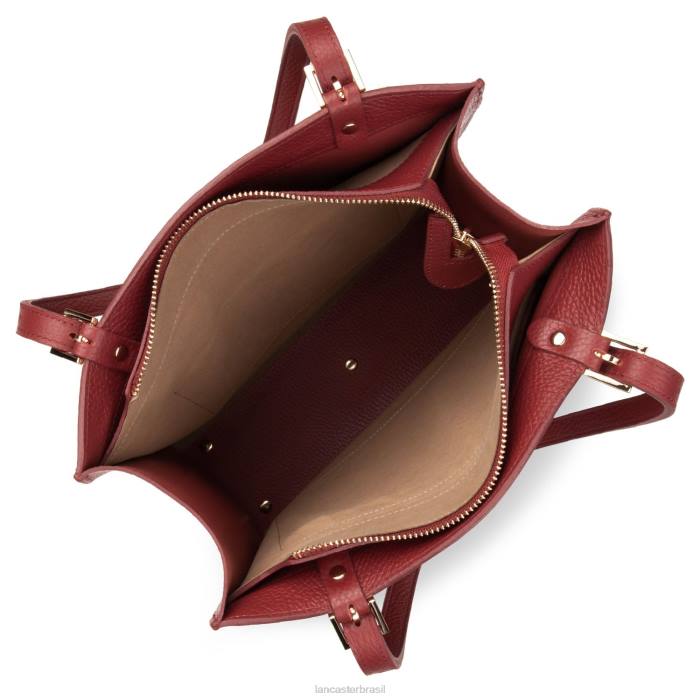 mulheres Lancaster Paris carmin-em-blush bolsa tote foulonne dupla RBF43363