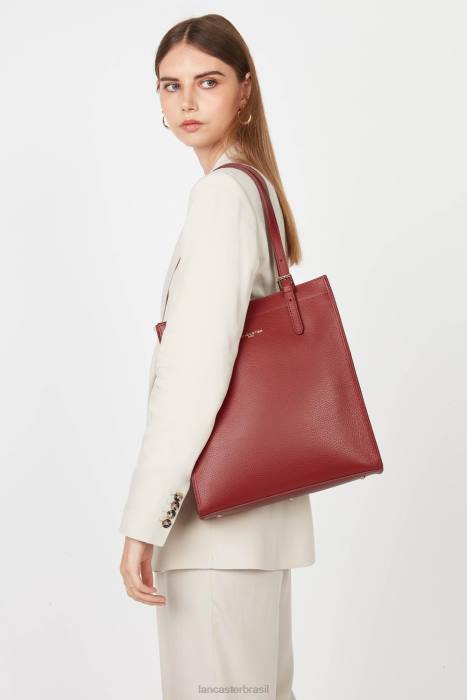 mulheres Lancaster Paris carmin-em-blush bolsa tote foulonne dupla RBF43363