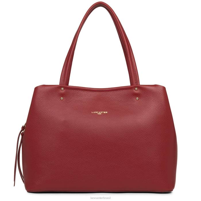 mulheres Lancaster Paris carmin-em-blush bolsa tote grande foulonne dupla RBF42914