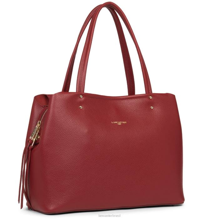 mulheres Lancaster Paris carmin-em-blush bolsa tote grande foulonne dupla RBF42914