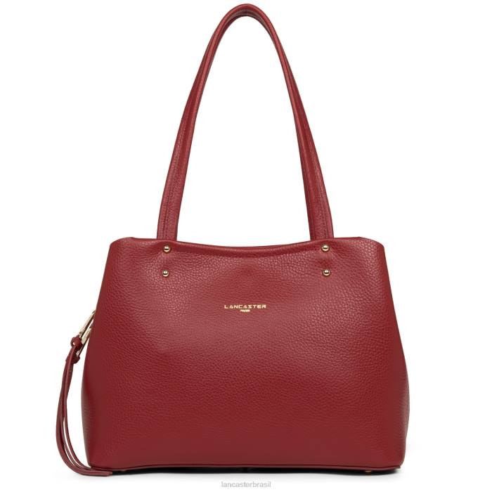 mulheres Lancaster Paris carmin-em-blush m tote bag foulonne duplo RBF42927