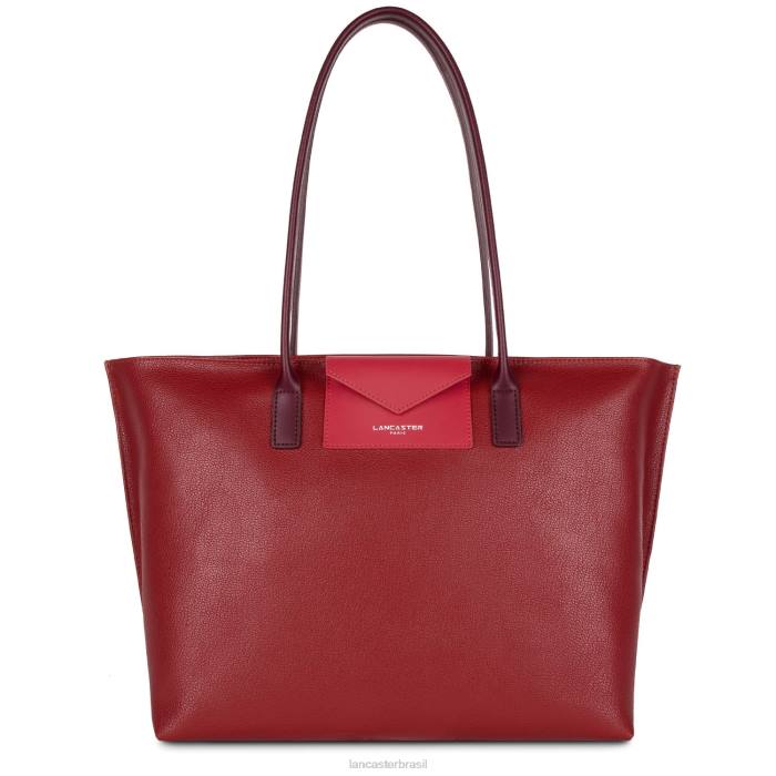 mulheres Lancaster Paris carmin-framboise-pourpre bolsa grande maia RBF4707