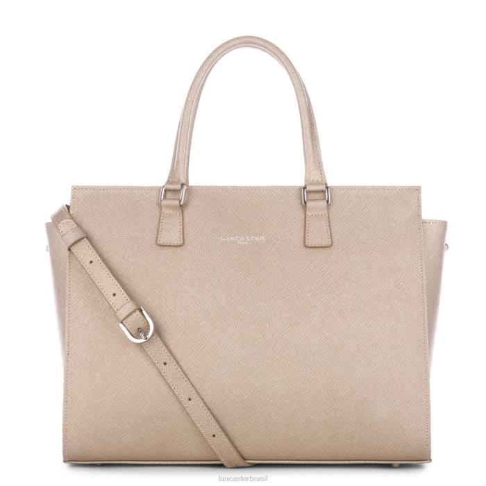 mulheres Lancaster Paris champanhe bolsa tote saffiano intemporel RBF43625
