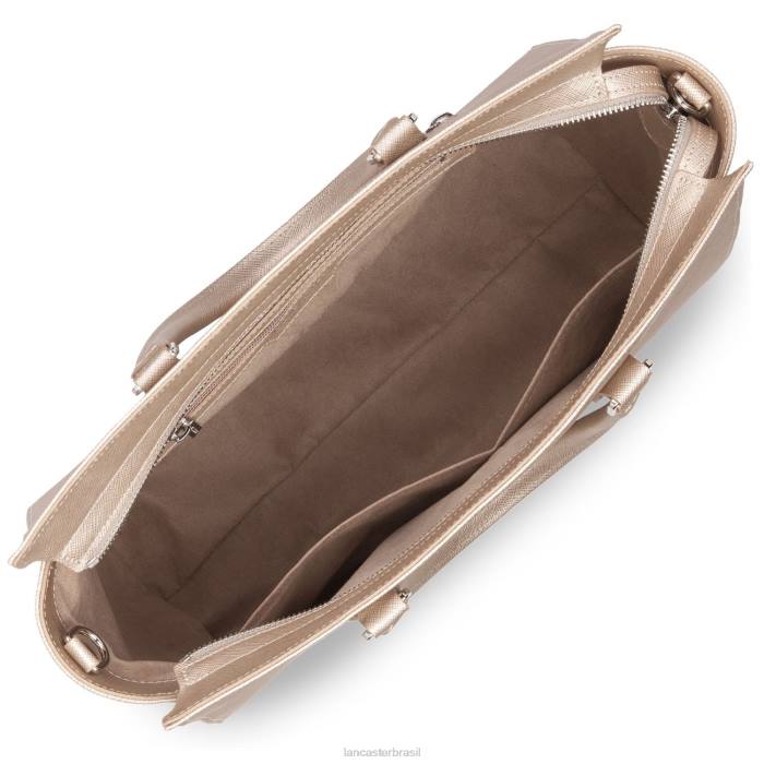 mulheres Lancaster Paris champanhe bolsa tote saffiano intemporel RBF43625