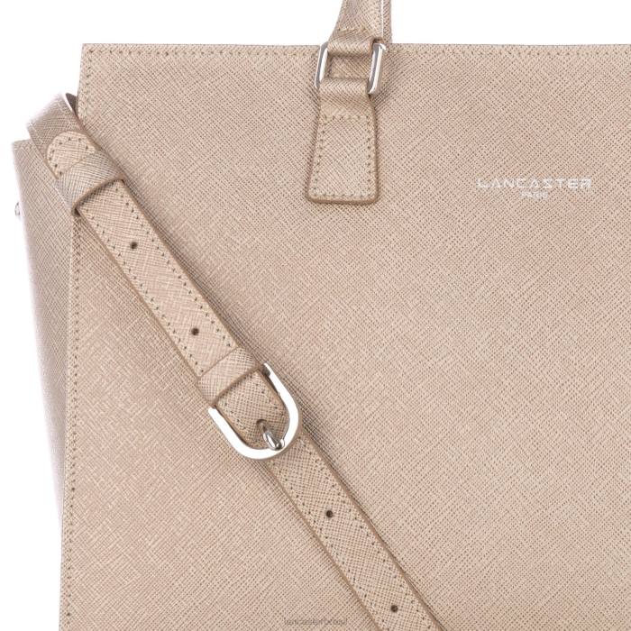 mulheres Lancaster Paris champanhe bolsa tote saffiano intemporel RBF43625