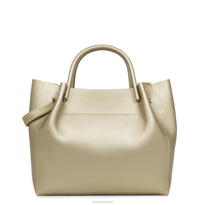 mulheres Lancaster Paris champanhe nu bolsa tote foulonne dupla RBF42979