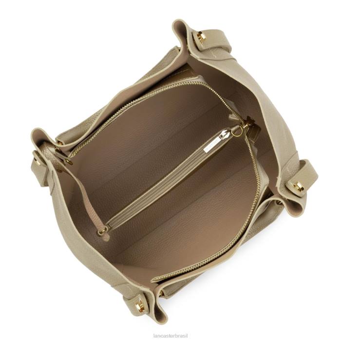 mulheres Lancaster Paris champanhe nu bolsa tote foulonne dupla RBF42979