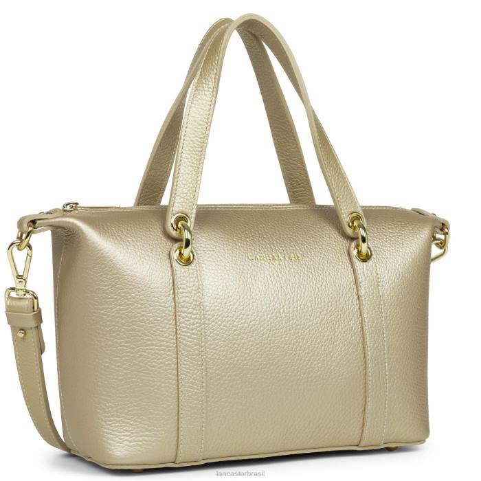 mulheres Lancaster Paris champanhe nu bolsa tote foulonne dupla RBF43369
