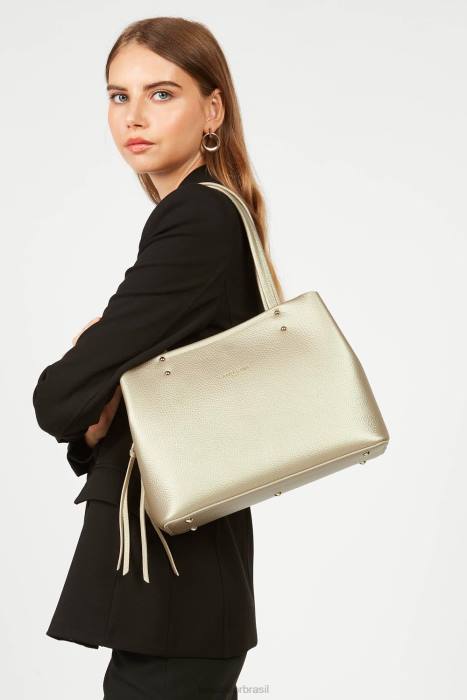 mulheres Lancaster Paris champanhe nu m tote bag foulonne duplo RBF42923