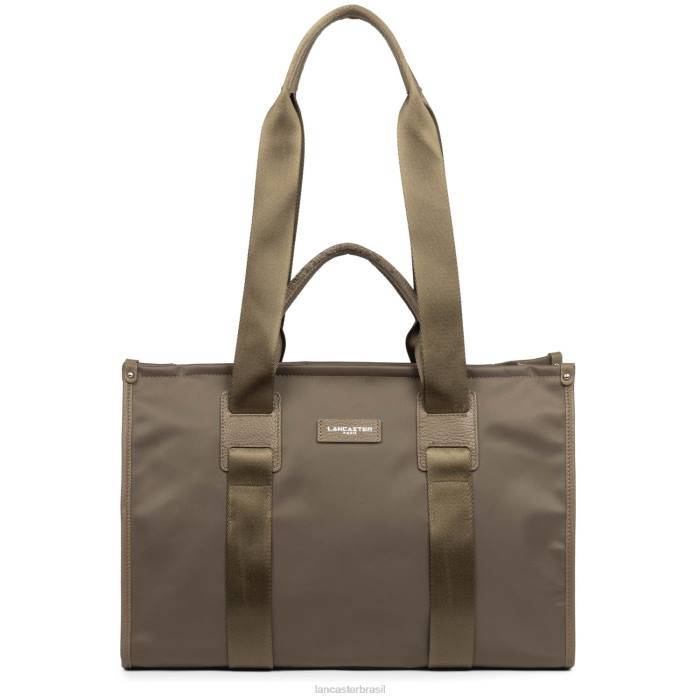 mulheres Lancaster Paris cinza bolsa grande básica faculdade RBF44479