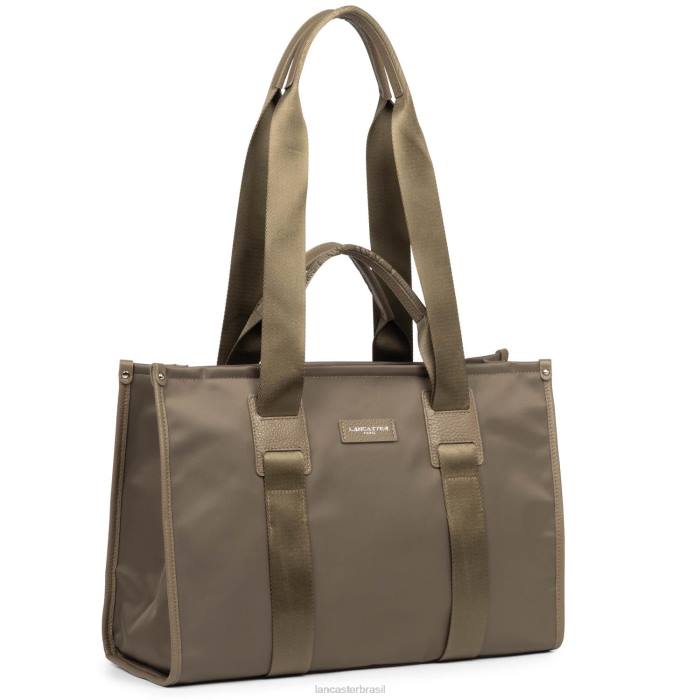 mulheres Lancaster Paris cinza bolsa grande básica faculdade RBF44479