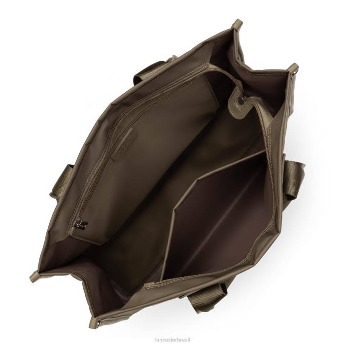 mulheres Lancaster Paris cinza bolsa grande básica faculdade RBF44479