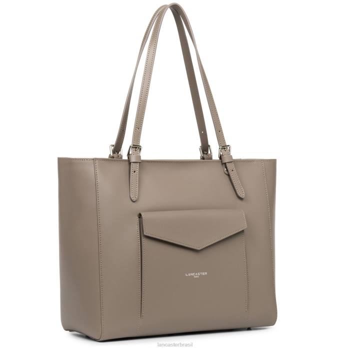 mulheres Lancaster Paris cinza bolsa lisa RBF43420