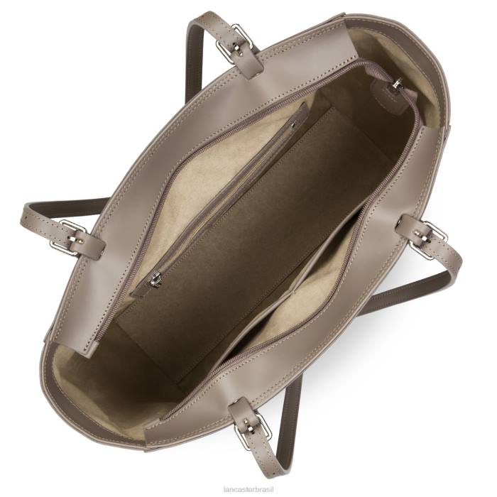 mulheres Lancaster Paris cinza bolsa lisa RBF43420