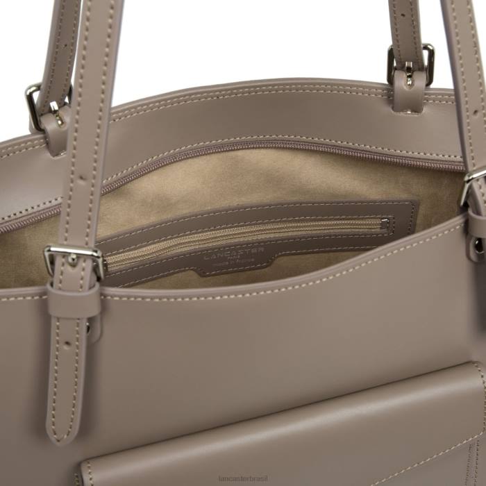 mulheres Lancaster Paris cinza bolsa lisa RBF43420