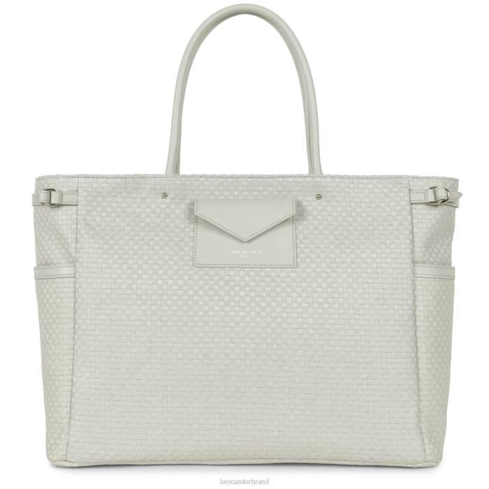 mulheres Lancaster Paris clair cinza bolsa tote real damier tresse RBF43278