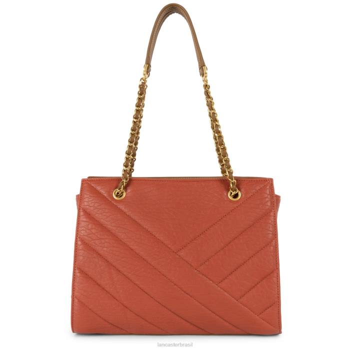 mulheres Lancaster Paris coral bolsa tote matelassê selvagem RBF43257
