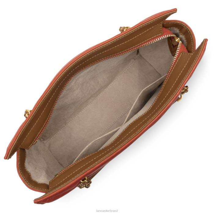 mulheres Lancaster Paris coral bolsa tote matelassê selvagem RBF43257