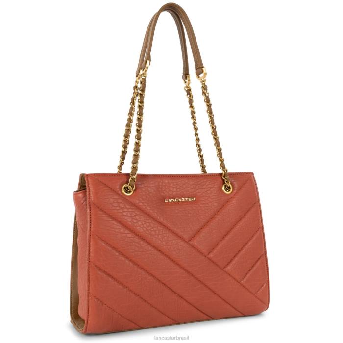 mulheres Lancaster Paris coral bolsa tote matelassê selvagem RBF43257