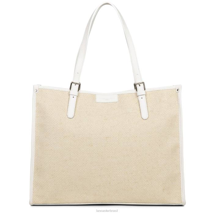 mulheres Lancaster Paris cru bolsa tote midi real RBF43286