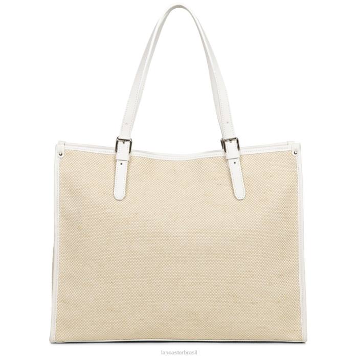 mulheres Lancaster Paris cru bolsa tote midi real RBF43286