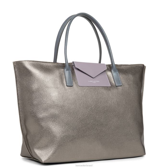 mulheres Lancaster Paris etain-mauve-gris bolsa grande maia RBF4731