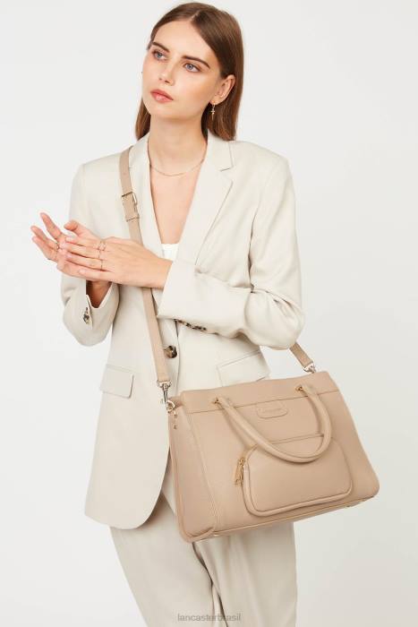 mulheres Lancaster Paris fonte bege sacola grande duna RBF44496