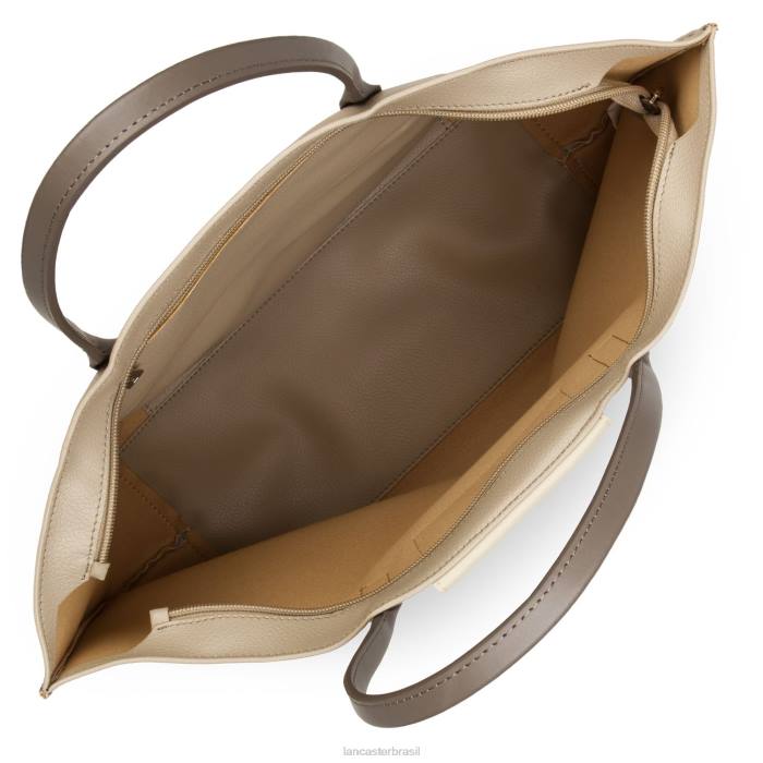 mulheres Lancaster Paris galet-ivoire-taupe bolsa grande maia RBF4728