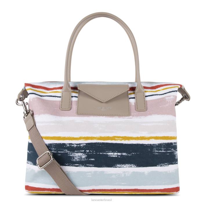 mulheres Lancaster Paris galet rayures bolsa tote real damier tresse RBF43489