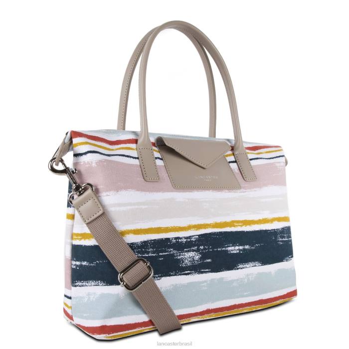 mulheres Lancaster Paris galet rayures bolsa tote real damier tresse RBF43489