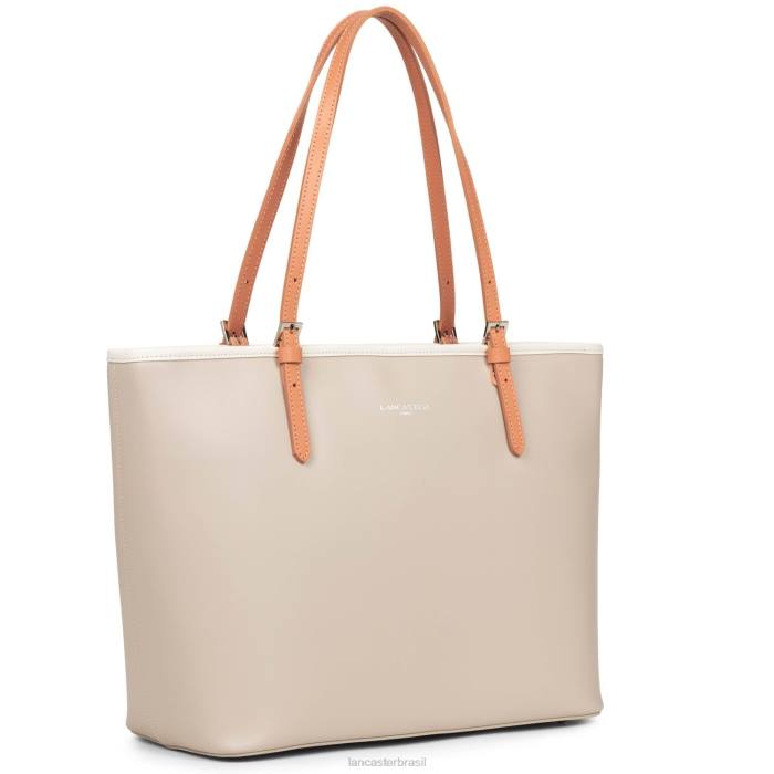 mulheres Lancaster Paris galet rosa-cru-paixão bolsa grande lisa RBF43137