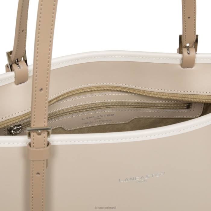 mulheres Lancaster Paris galet rose-cru-nude m sacola lisa RBF43114